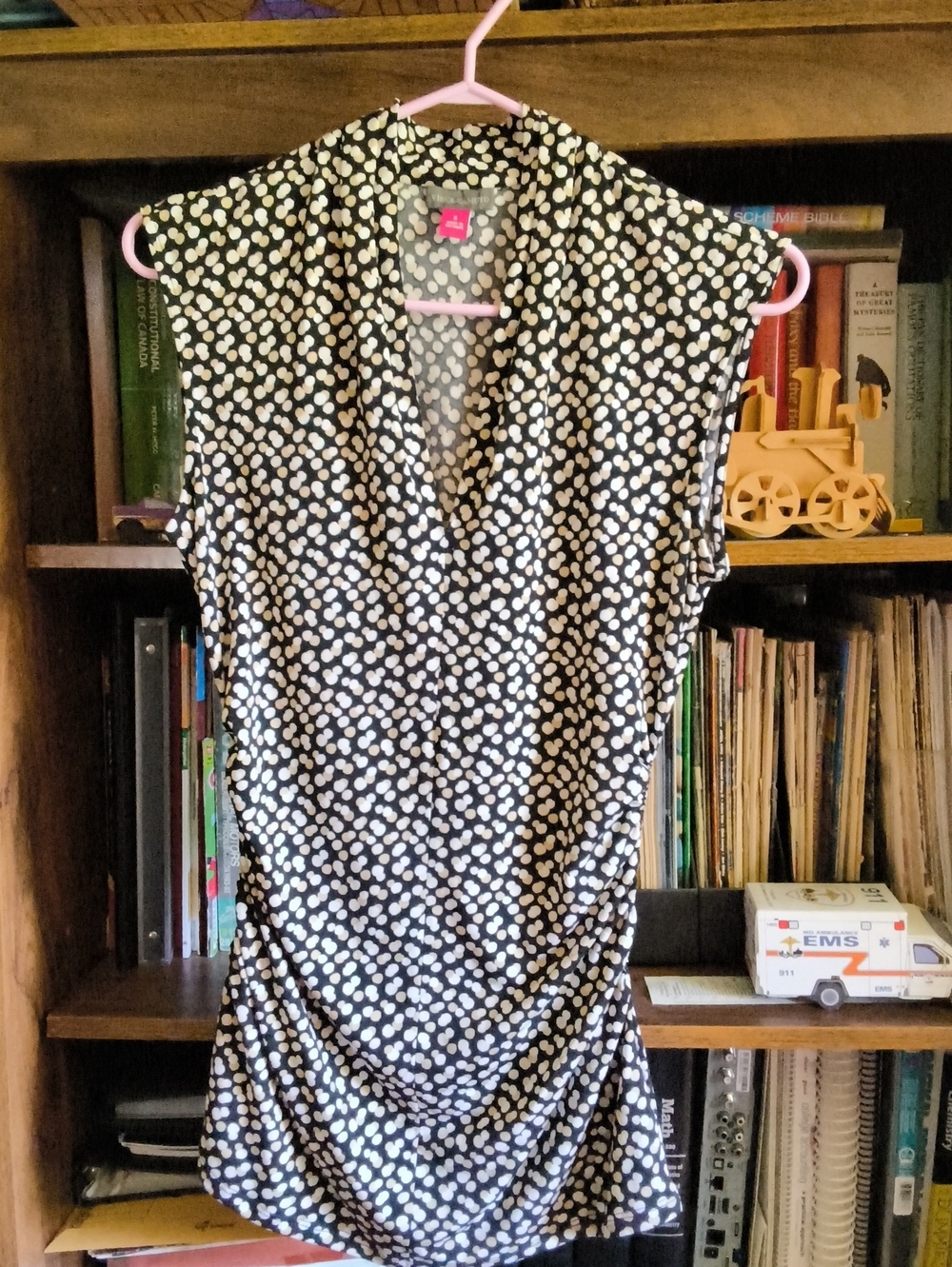 Vince Camuto Printed Drape Neck Top